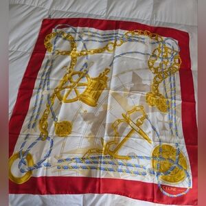 NWOT Authentic Celine Silk Scarf and Dust Bag